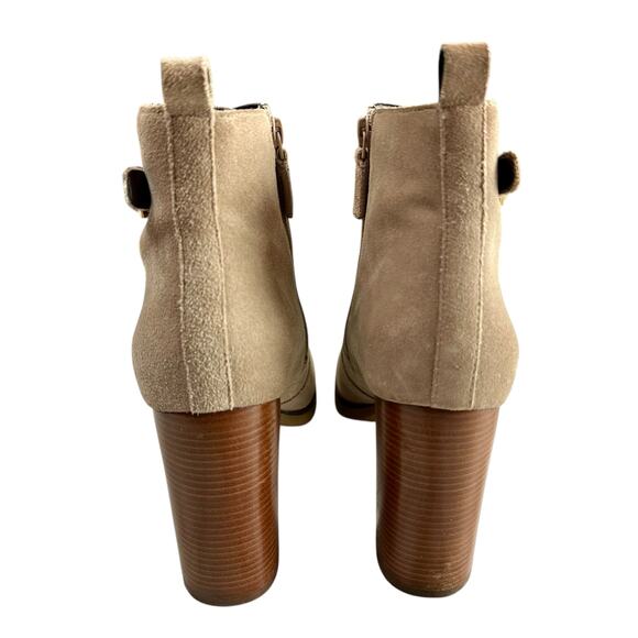 Cole Haan Harrington Grand Riding Taupe Suede Ankle Boots Size 11 Classic Chic - Picture 2 of 11